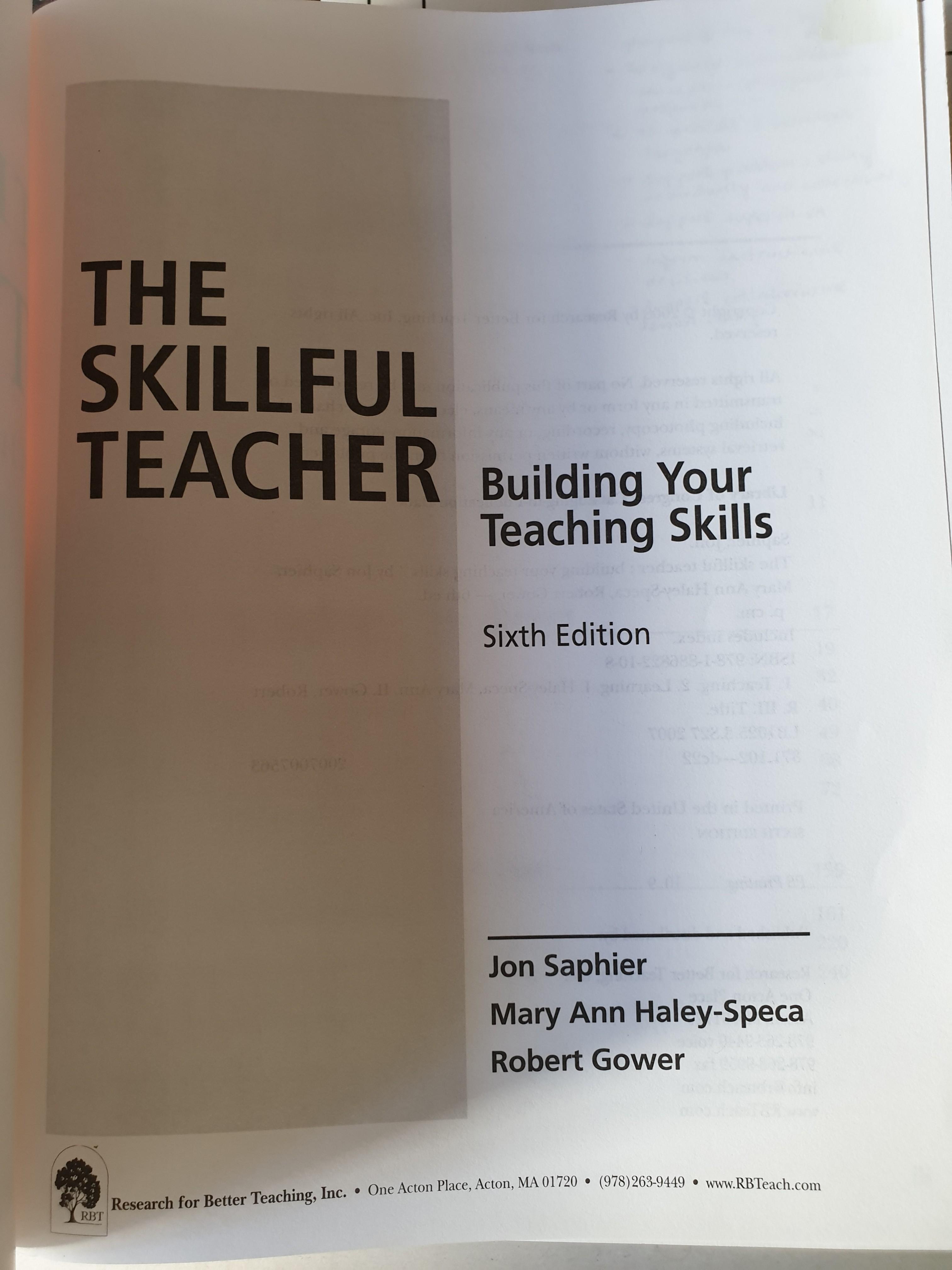 The Skillful Teacher Building Your Teaching Skills Books