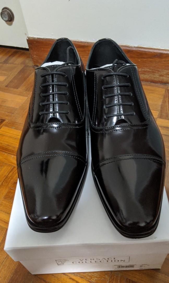 Versace black dress shoes outlet