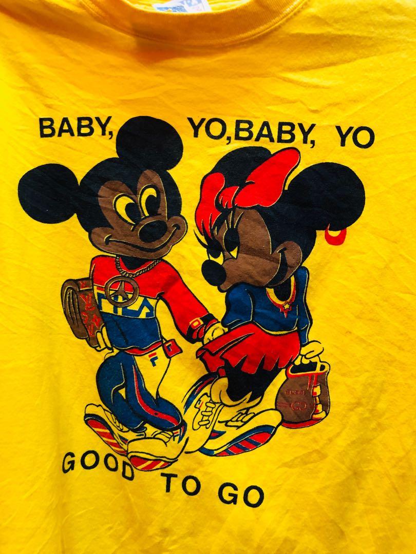 80s Bootleg Mickey & Minnie Mouse Gucci, Vuitton, Fila T-Shirt