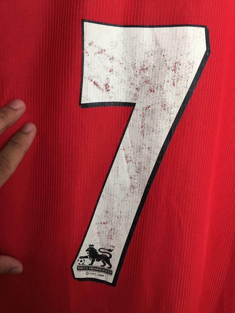 Maillot Vintage Manchester United Umbro 2000/2002 Beckham #7 - Taille L - Occasion