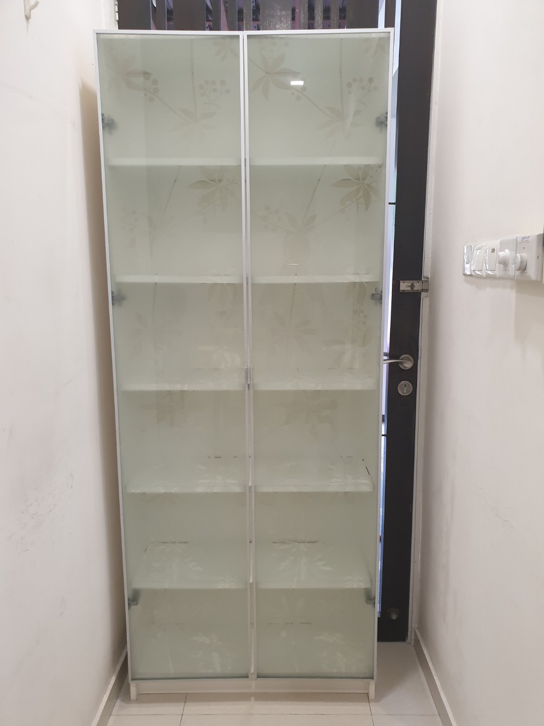 Billy bookcase frosted glass doors sale