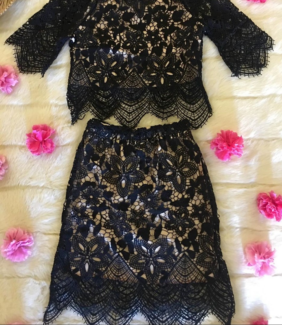 lace skirt coordinates