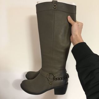 New (leather) 騎士長靴-大象灰64244796050433110