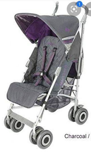 Maclaren Techno XLR Stroller - Charcoal Gray / Purple