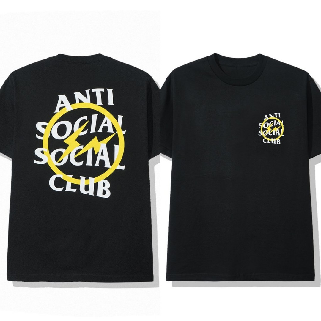 Anti Social Social Club (ASSC) X Fragment Yellow Bolt Tee