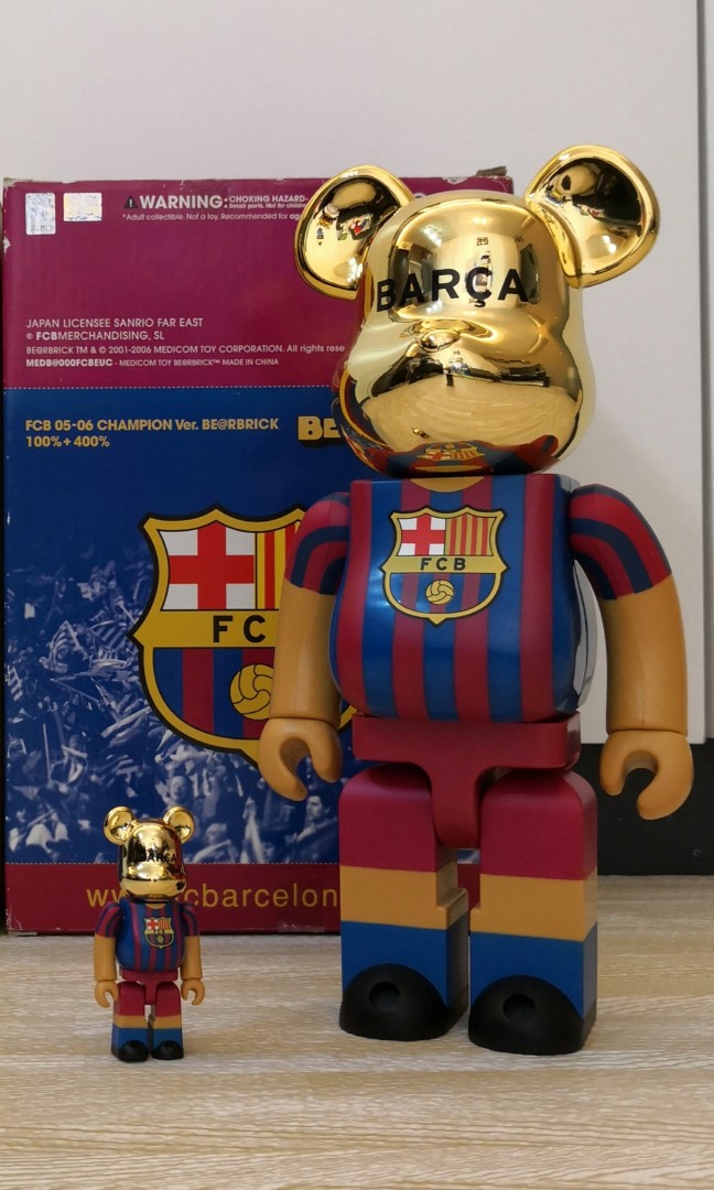 一組兩隻400％ ＋ 100％ Bearbrick Barcelona 巴塞隆拿Medicom Be