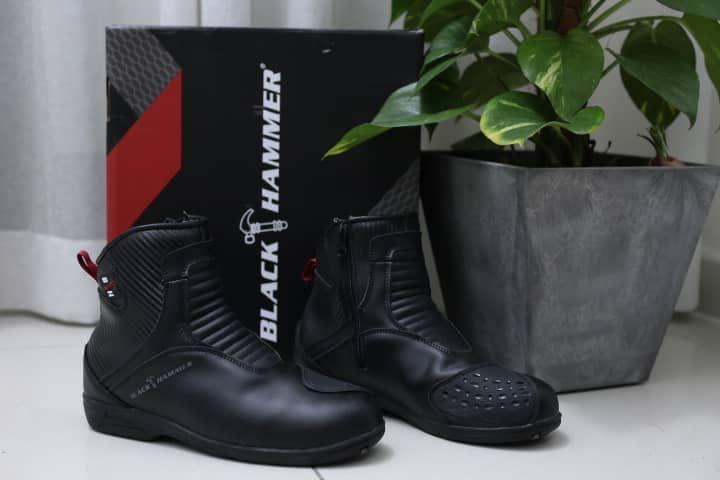 Black Hammer Leather Riding Shoes