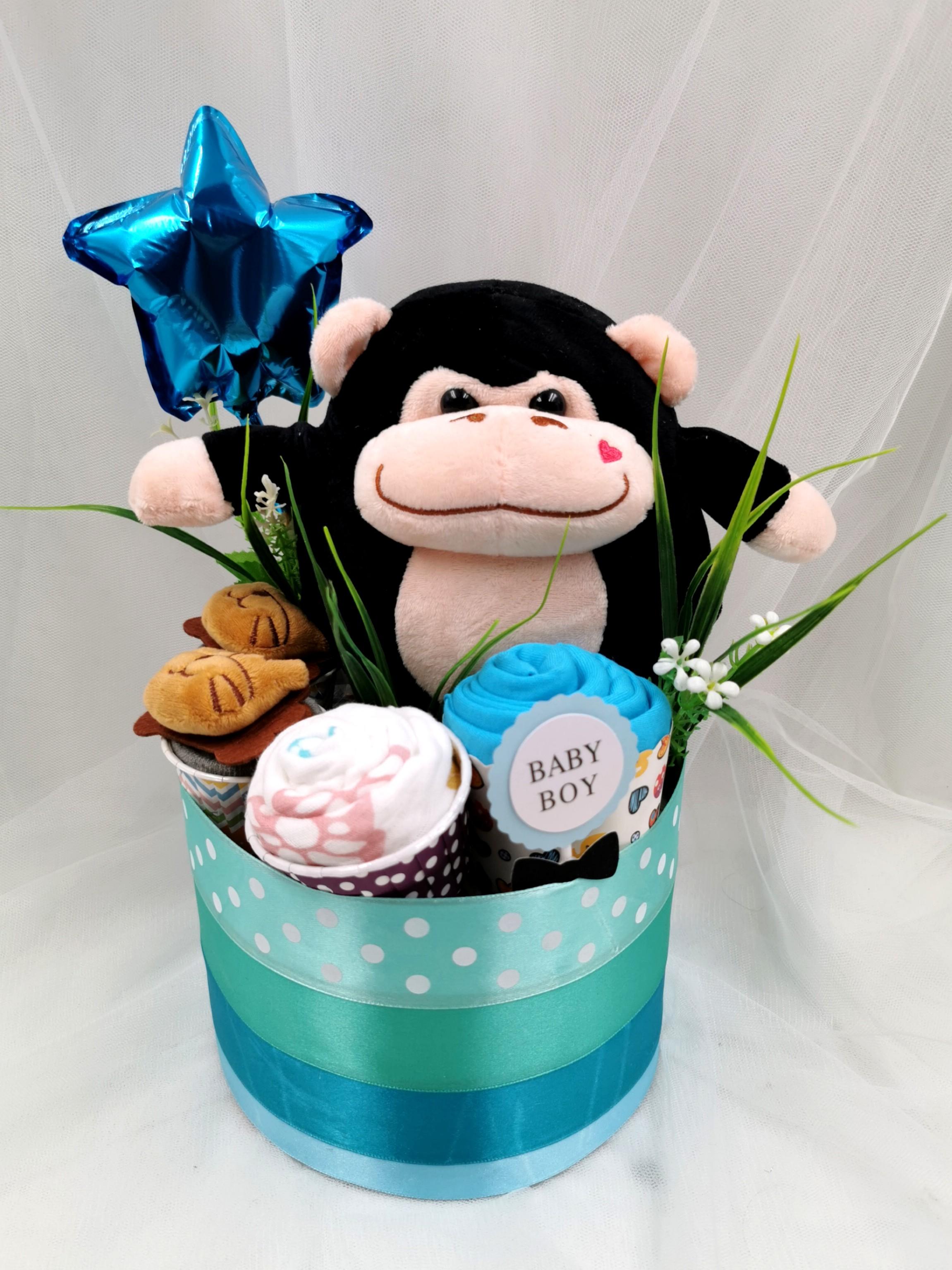 Diaper Cake Baby Gorilla Baby Boy Hamper, Babies & Kids, Bathing & Changing, Diapers & Baby