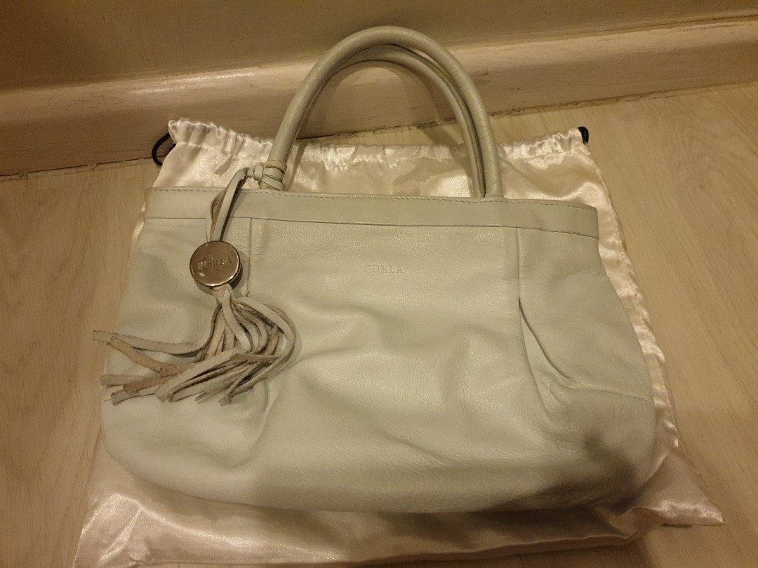 baby blue leather bag