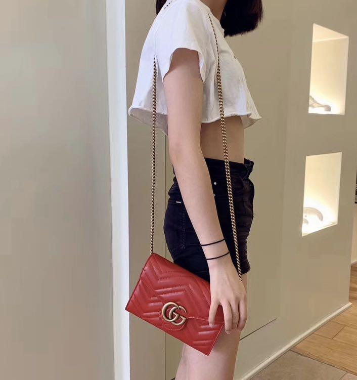 Gucci marmont woc online red