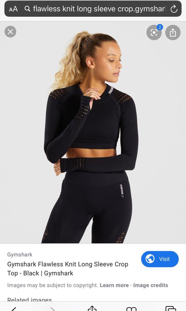 Flawless knit long outlet sleeve crop top