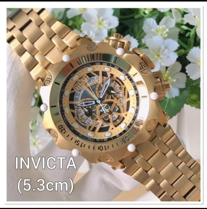 Jam Tangan Pria Invicta Reserve Stainless Gold 5.3cm Ultimate Clone Fesyen Pria Jam Tangan di Carousell