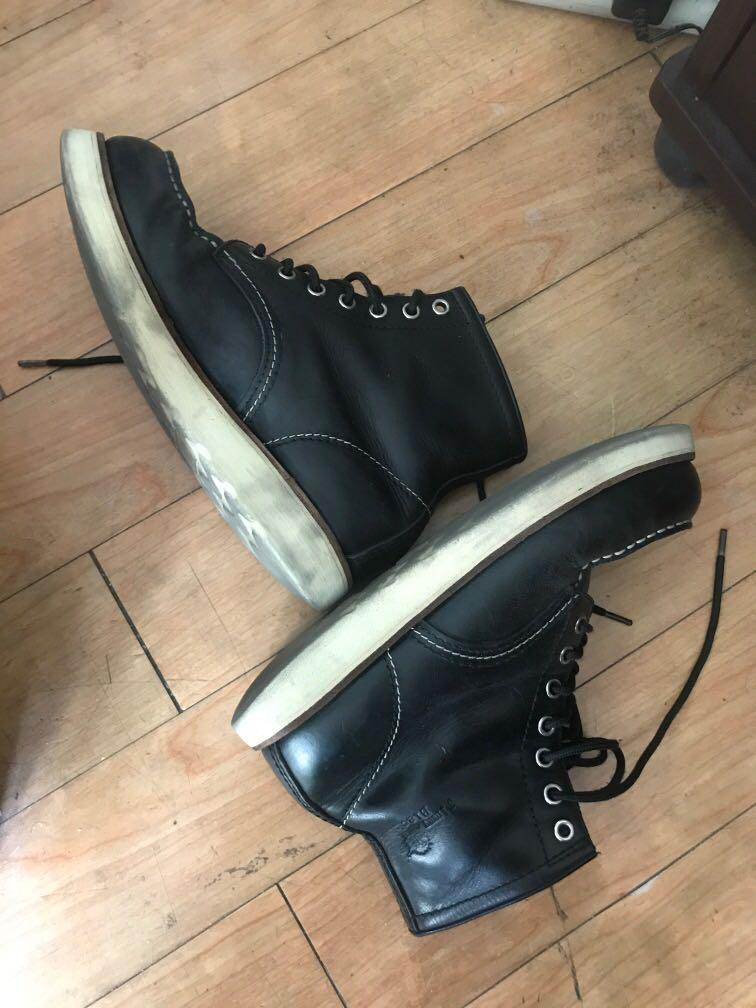 Jimmy Black moc toe boots (Category: Boots) located in Mandaluyong City. Submitted by dmponce (Listing ID 270180906, Image 3). Description: selling a used jimmy black moc toe boots us7, heal drag and creases. ty for looking.