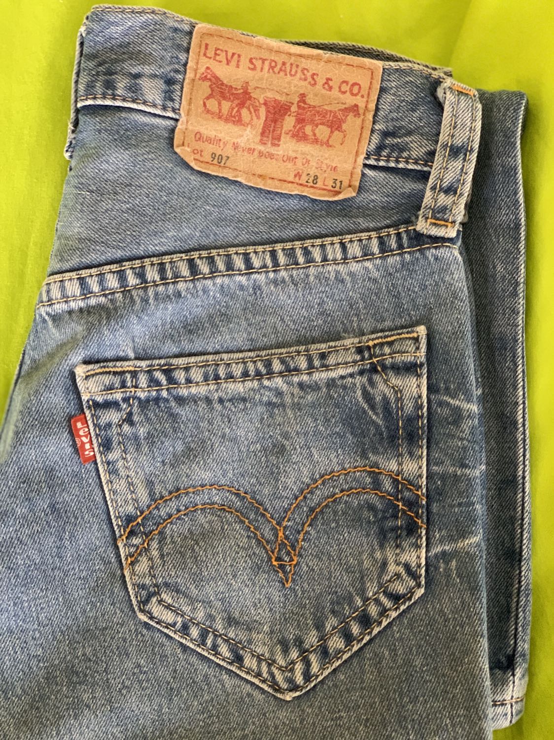 Levi's 907 Jeans Light Blue Size 28, Women's Fashion, Bottoms, Jeans \u0026  Leggings on Carousell