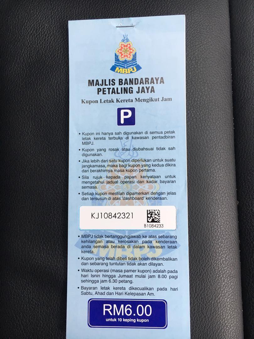 Parking hours mbpj Reserved parking