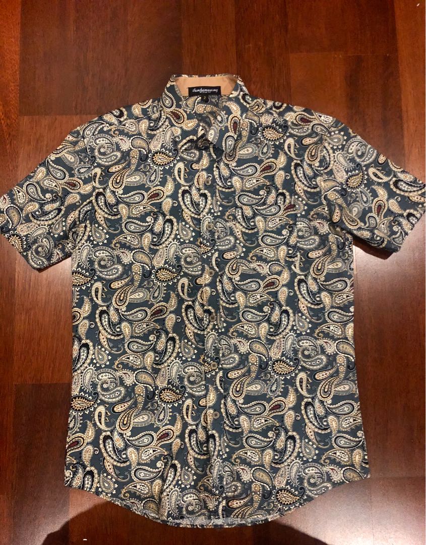 slim fit batik shirt