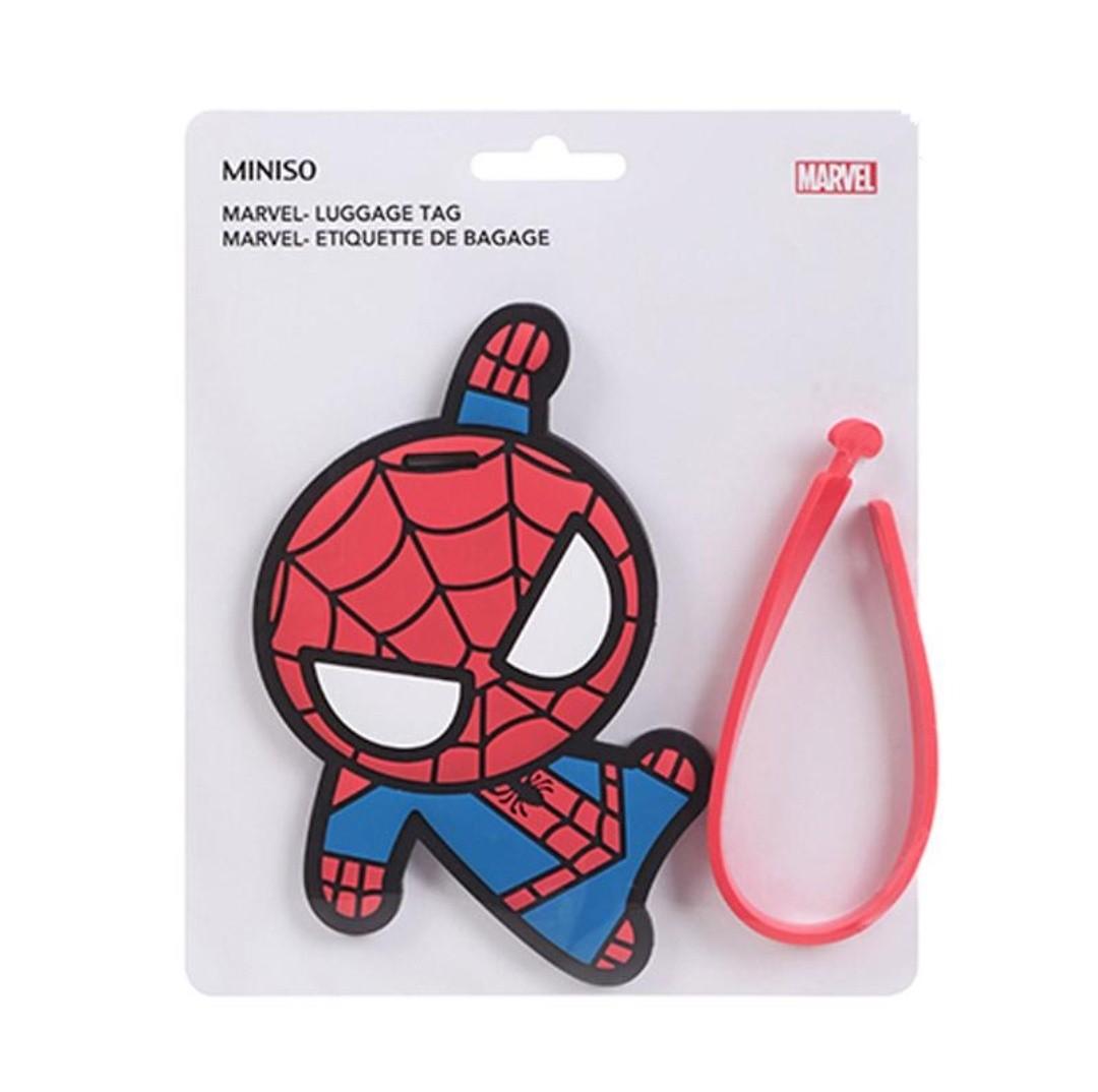 spiderman luggage tag