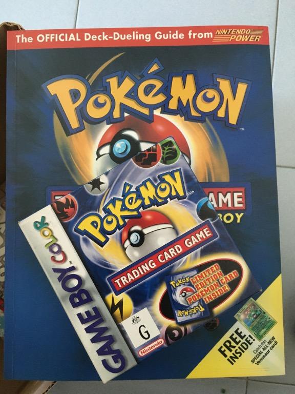 Pokemon trading card game gameboy color cartridge and guide book, Video ...