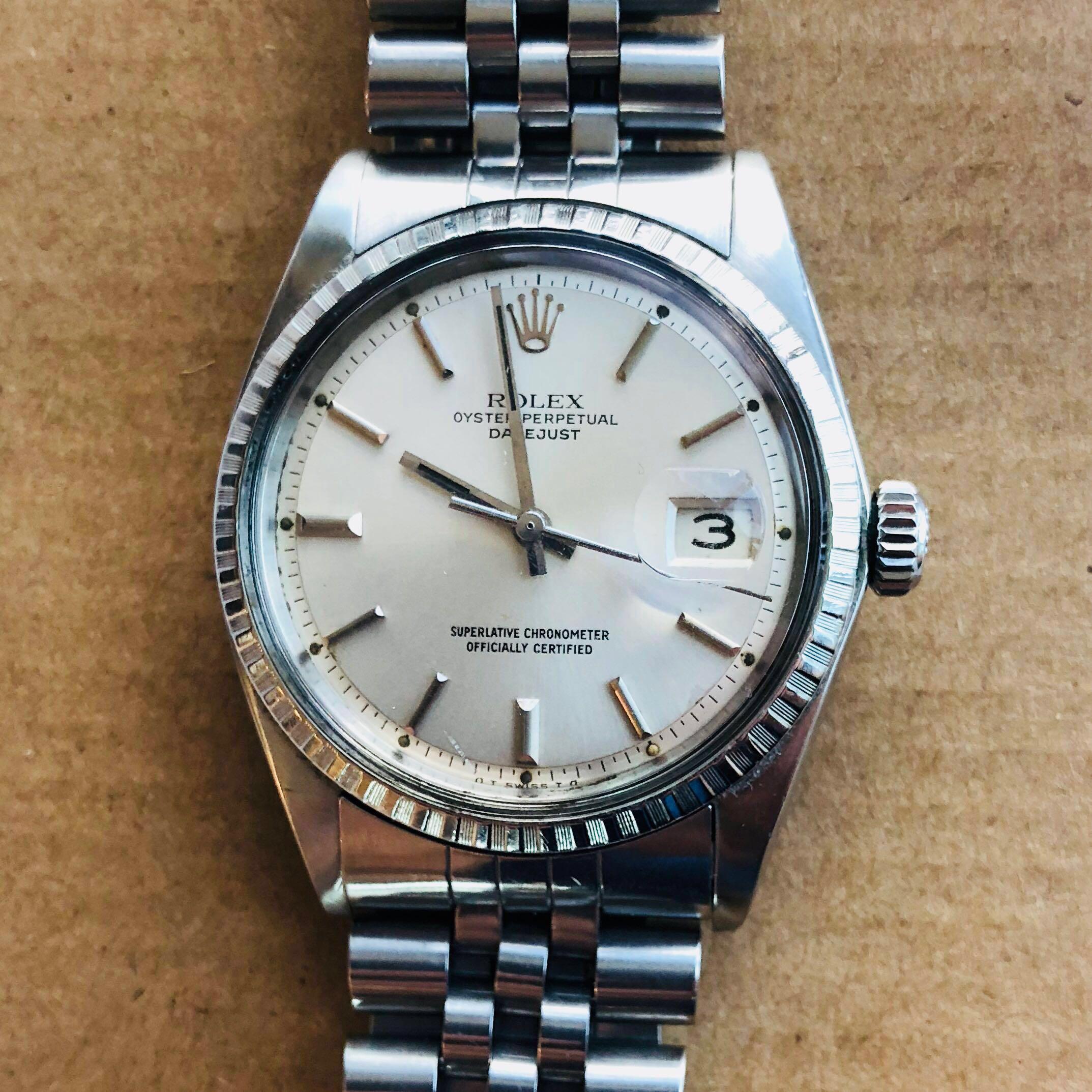 Rolex 1603 Datejust Sigma Dial Pie Pan Dial on Jubilee, Women's Fashion, Watches & Accessories
