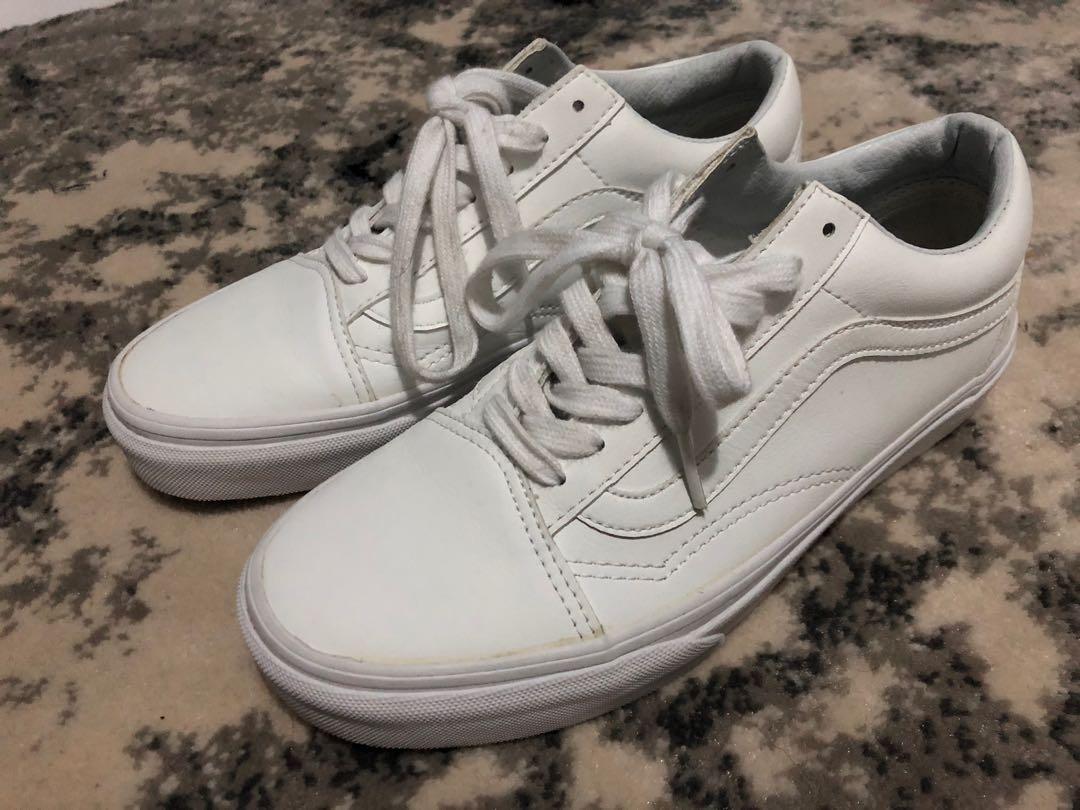 Vans old skool Leather WHITE authentic