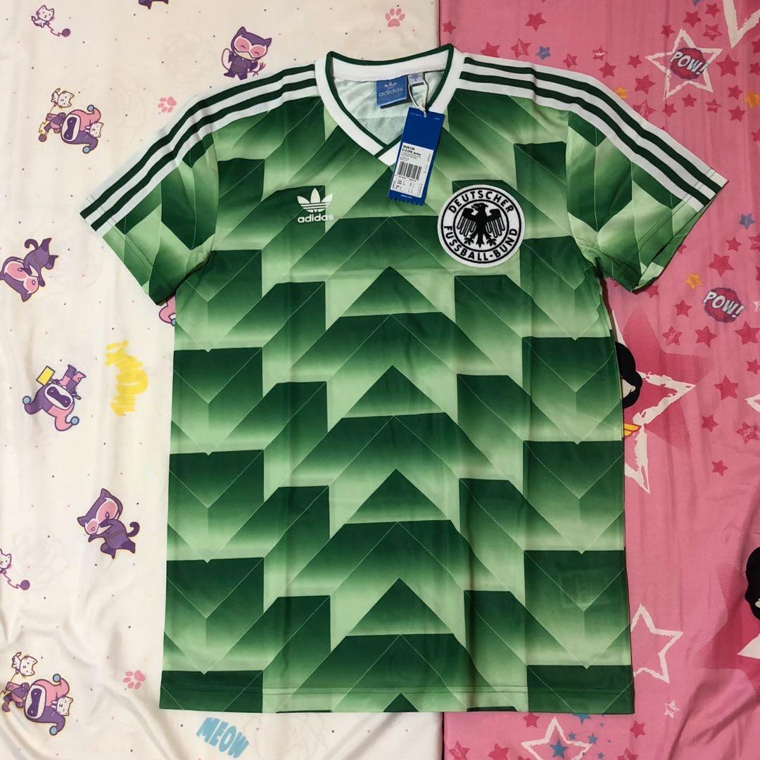 1988/90 GERMANY Vintage adidas Cotton Football Training Tee Shirt