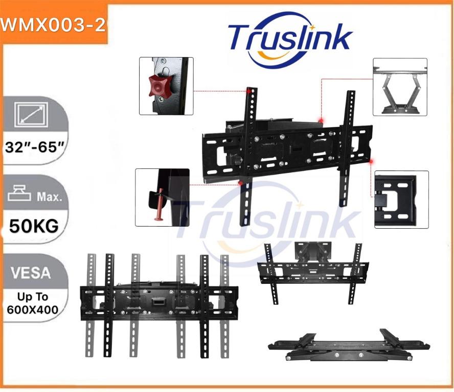 Wmx003 02 120 Swivel 15 15 Tilt Tv Wall Mount Bracket Holder Stand Max Load 50kg For 32 65 Inch Led Lcd Monitor 3d Flat Panel Tv Mount Vesa U P To 600x400 Adjustable Home Appliances Tvs