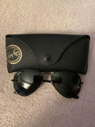 RayBan Aviator Sunglasses (Black)