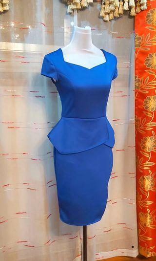 Royal Blue Peplum Dress