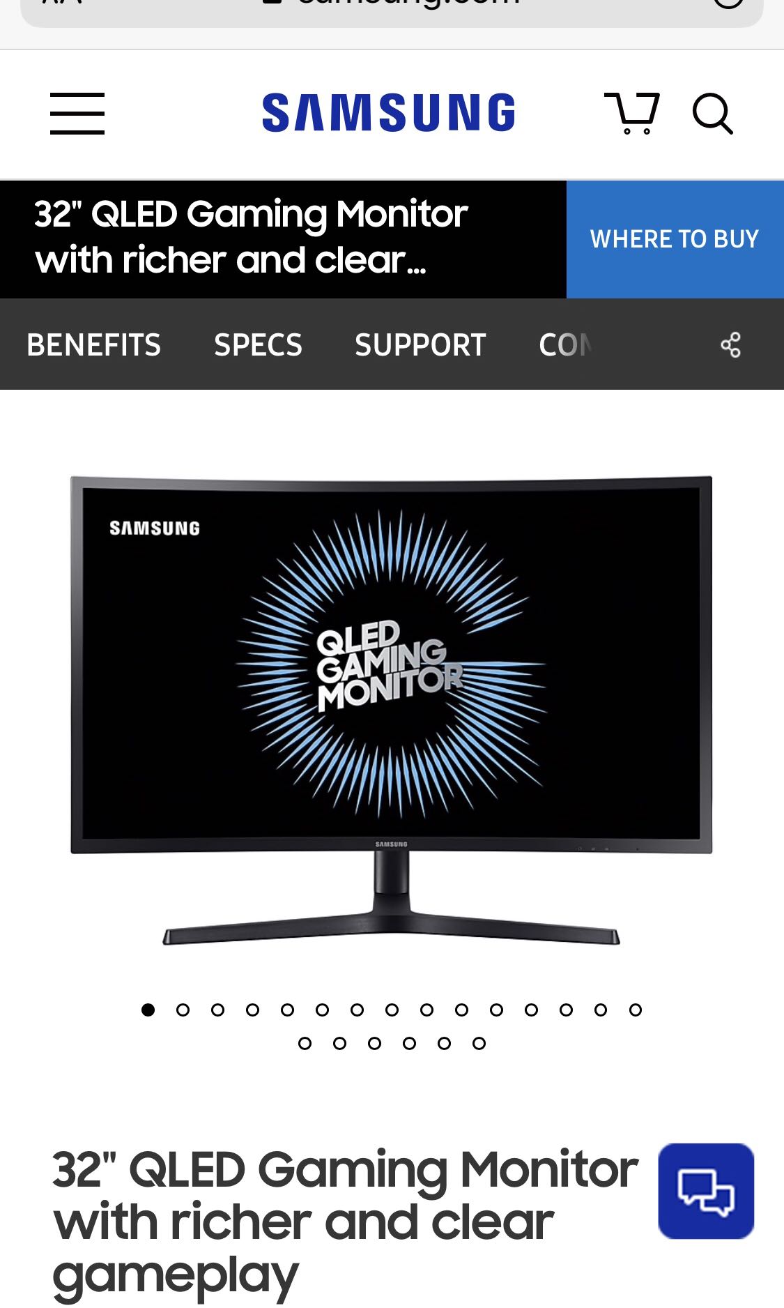 32 Inch Samsung Qled Gaming Monitor Curved Screen 144hz Refresh Rate Electronics Computer Parts Accessories On Carousell