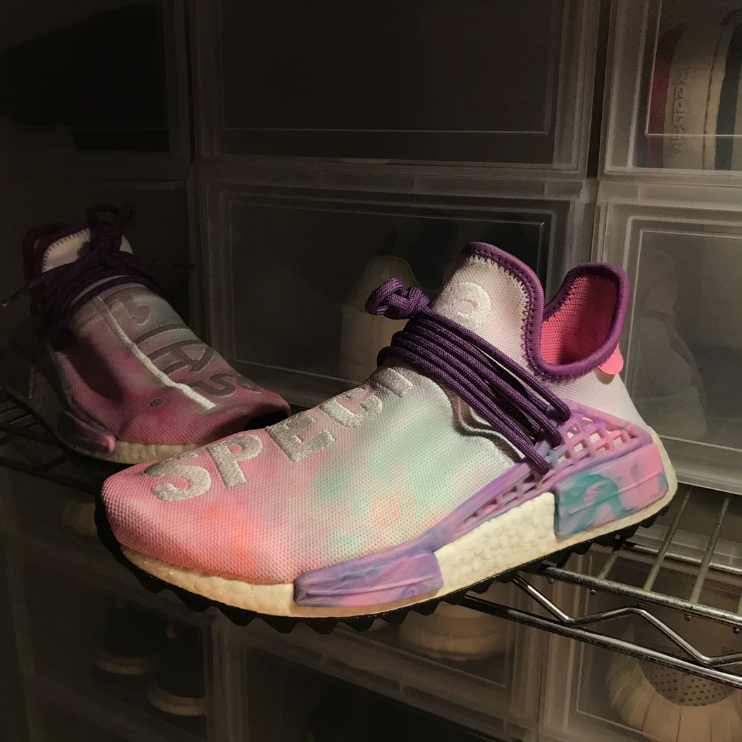 human race sneakers pink