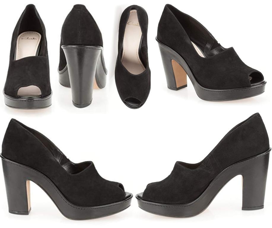 clarks platform heels