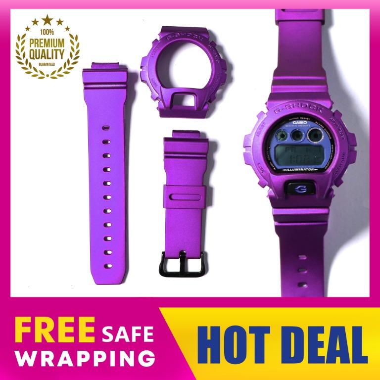 Casio G Shock DW 6900 Custom Purple Velvet Replacement Parts Band Bezel G Shock