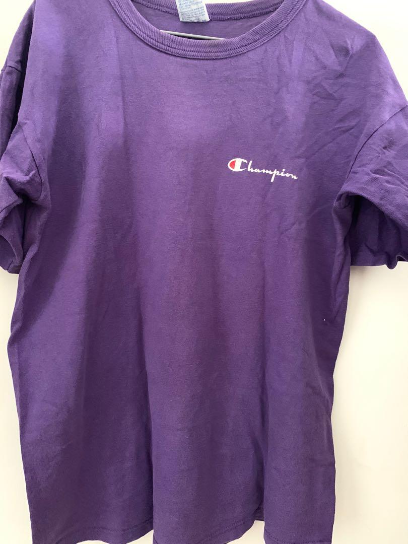Champion Shirt Purple Men S Fashion Clothes Tops On Carousell