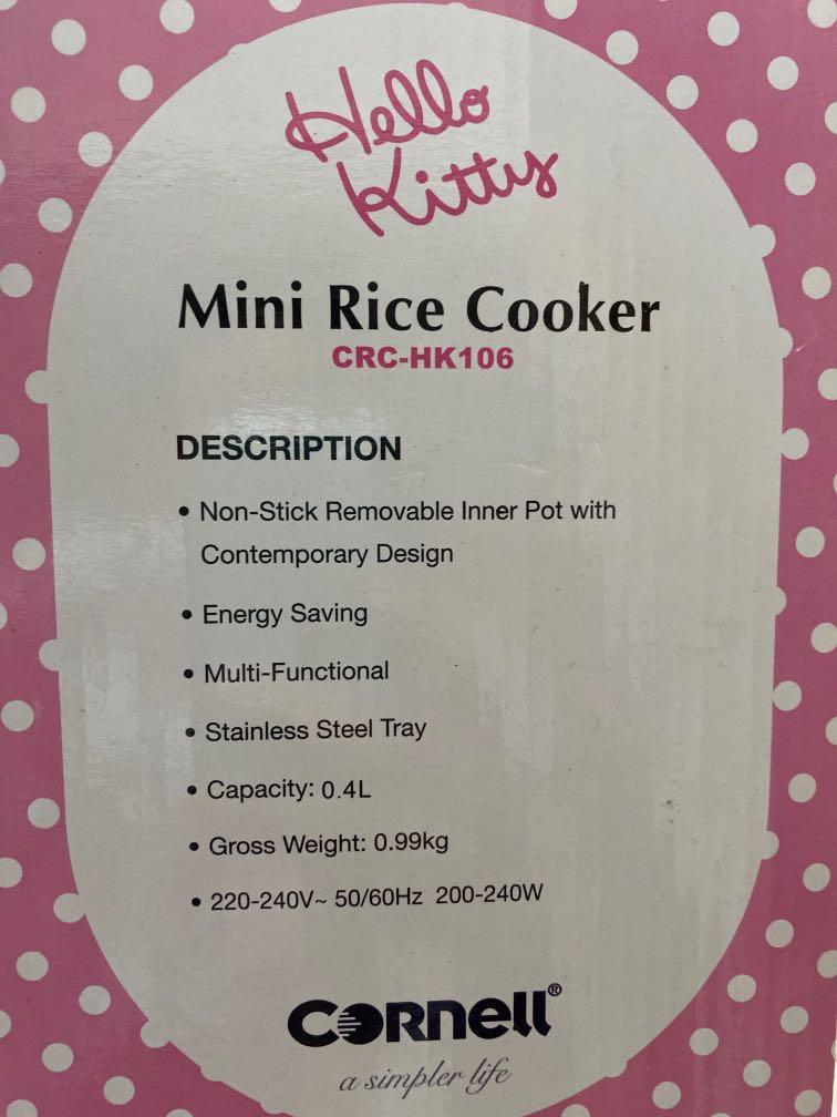 Cornell Sanrio Hello Kitty rice cooker, TV & Home Appliances, Kitchen ...