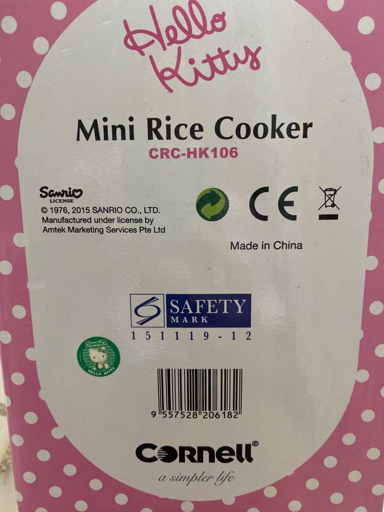 Cornell Sanrio Hello Kitty rice cooker, TV & Home Appliances, Kitchen ...