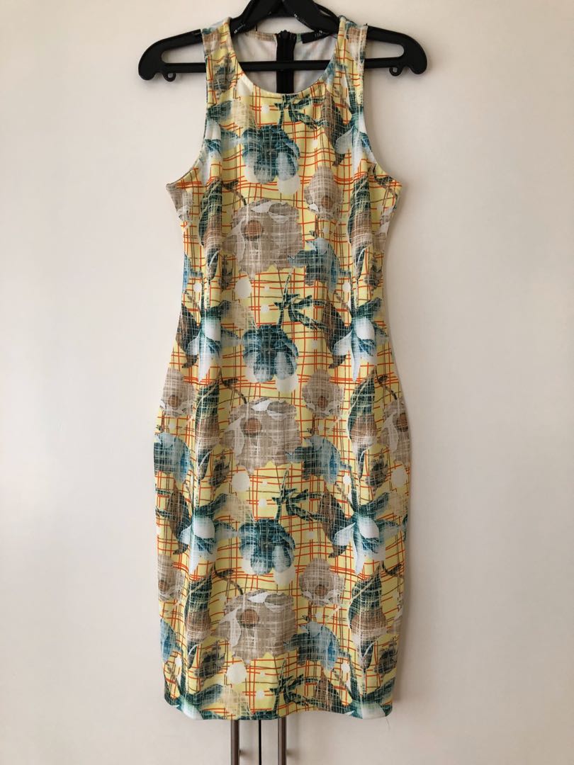 tropical print dress