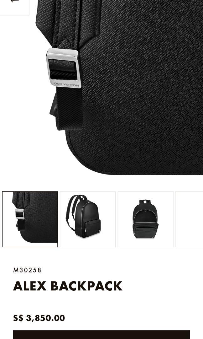 Louis Vuitton Alex Backpack Taiga Leather Black 2302171