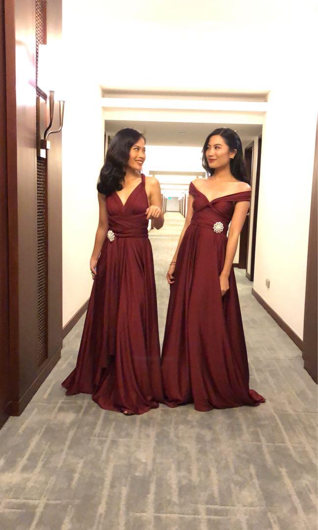 Infinity dress shop maroon styles