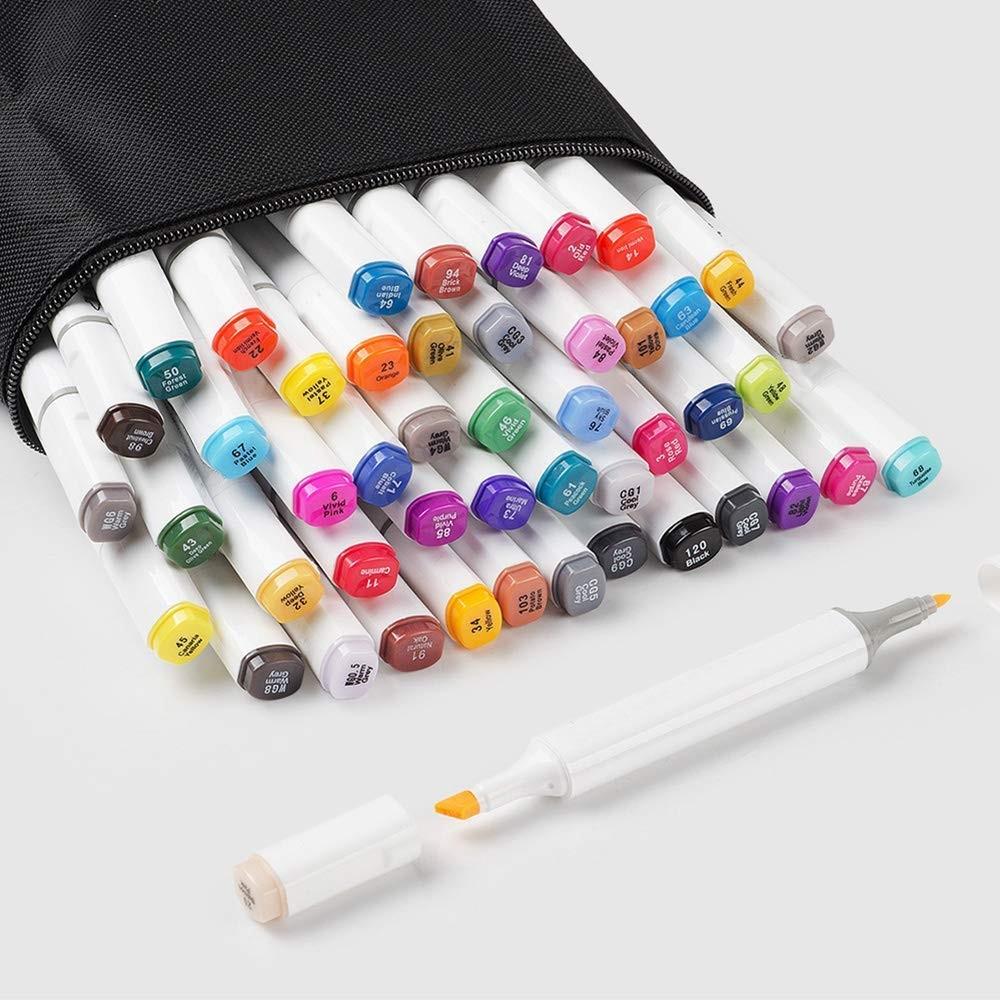 48pcs Touch Dual-head 48-color Marker Pens Set For Students' Drawing, Hard  Nib, Oil Based, Artistic Use