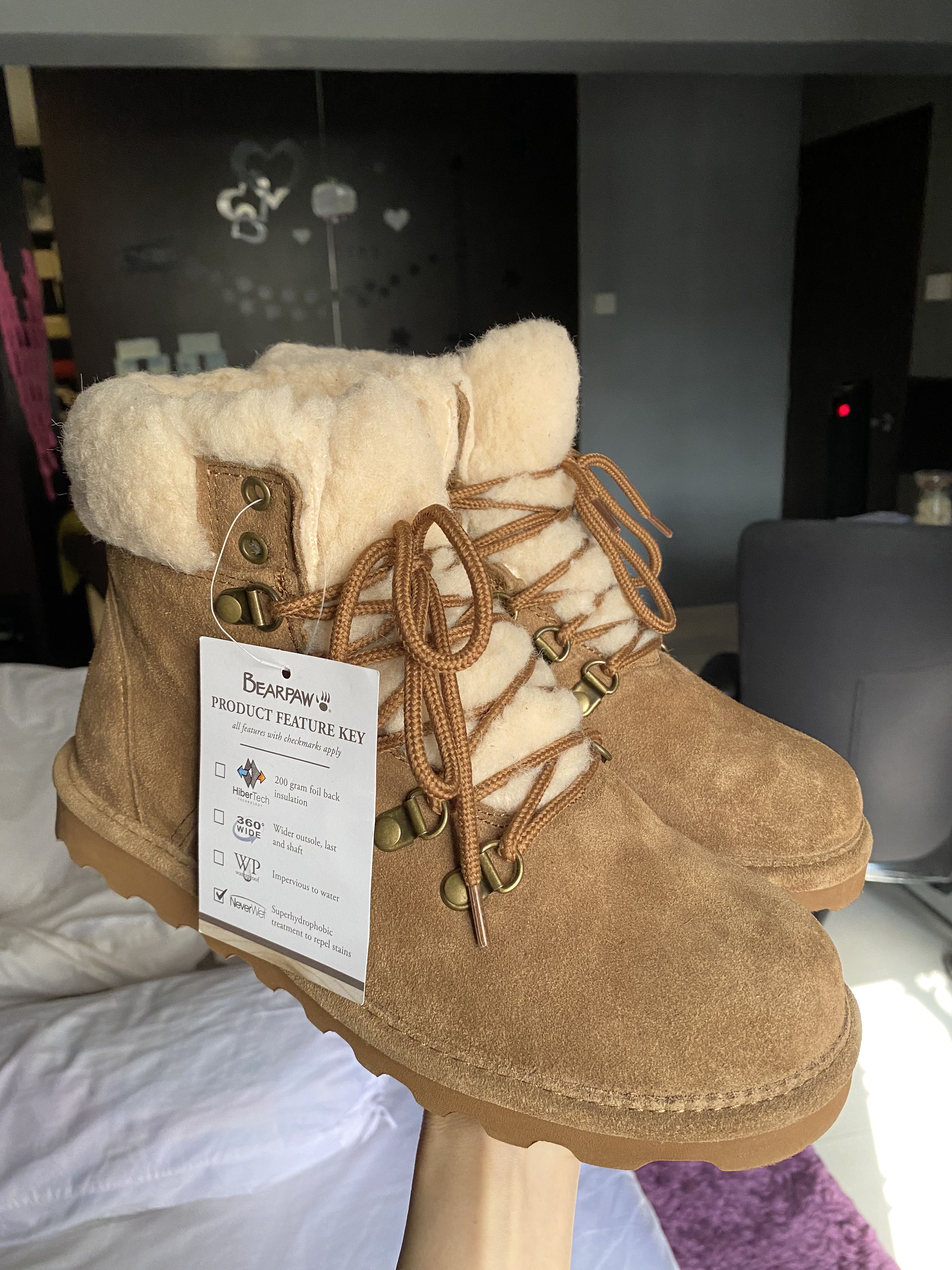 Original BEARPAW Winter Boots Sand color Women s Fashion