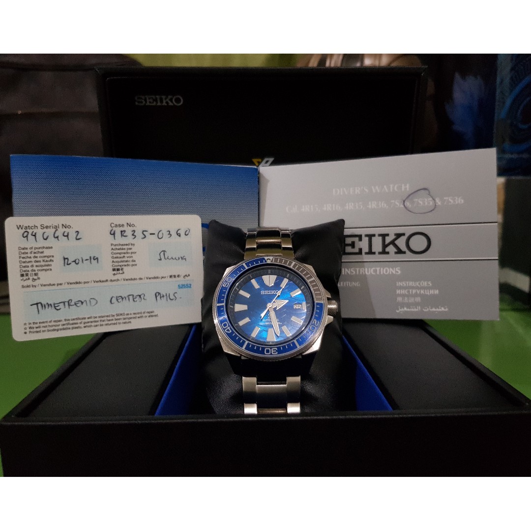 Seiko Samurai Save The Ocean Great White Shark, Women's Fashion