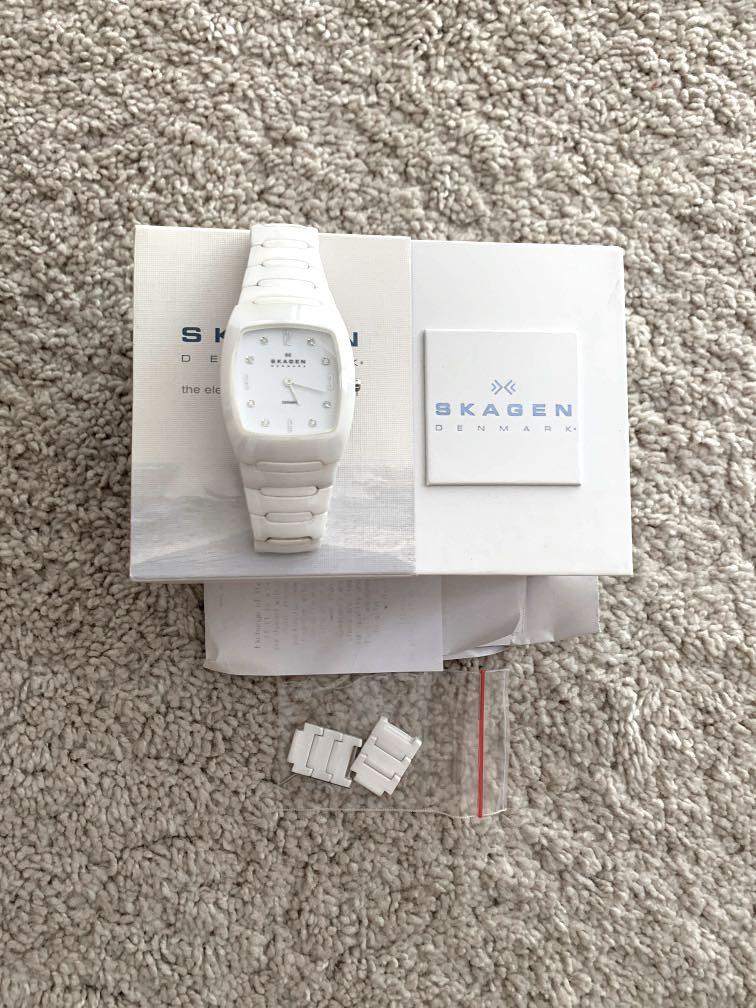 Skagen Ceramic Denmark Ladies Watch, Women's Fashion, Watches