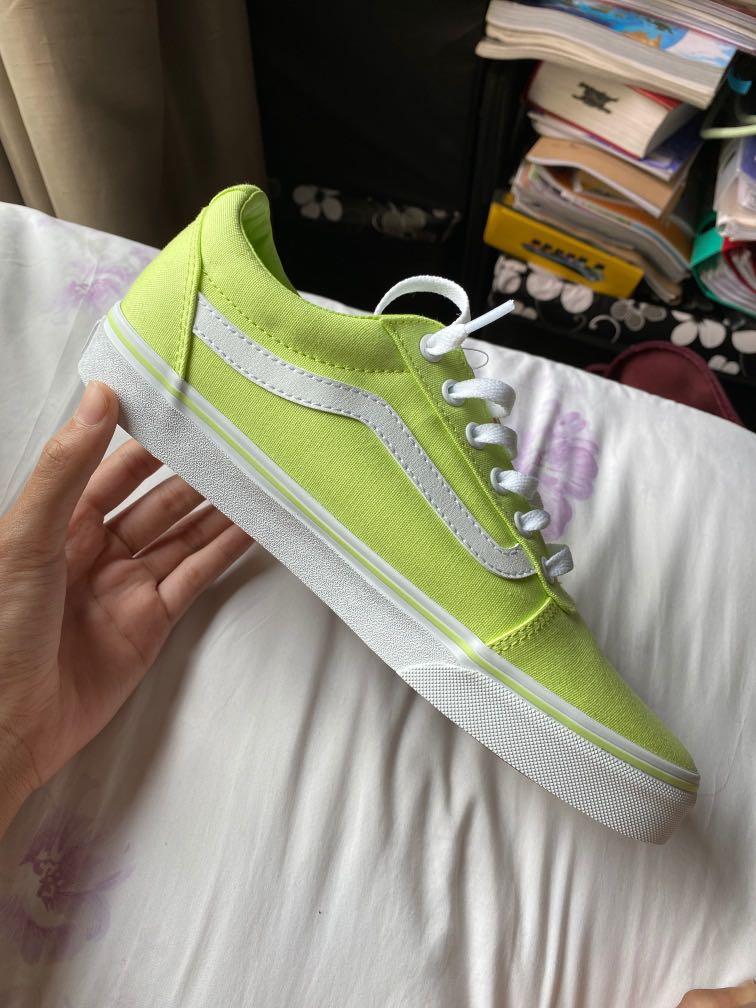 vans old skool lime green