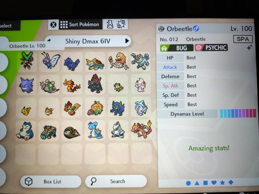 Wts 6iv Shiny Gmax Pokemon Sword Shield Nintendo Switch Video Gaming Video Games On Carousell