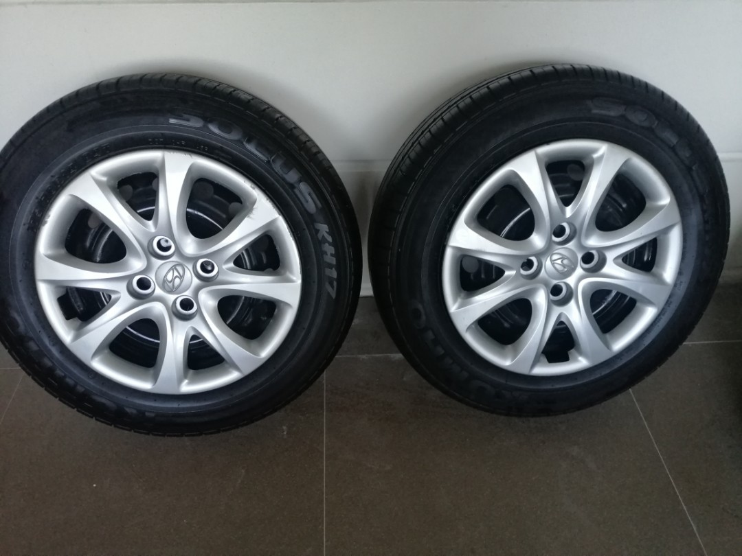 14" Tires Stock Hyundai Accent, Car Parts & Accessories, Mags and Tires