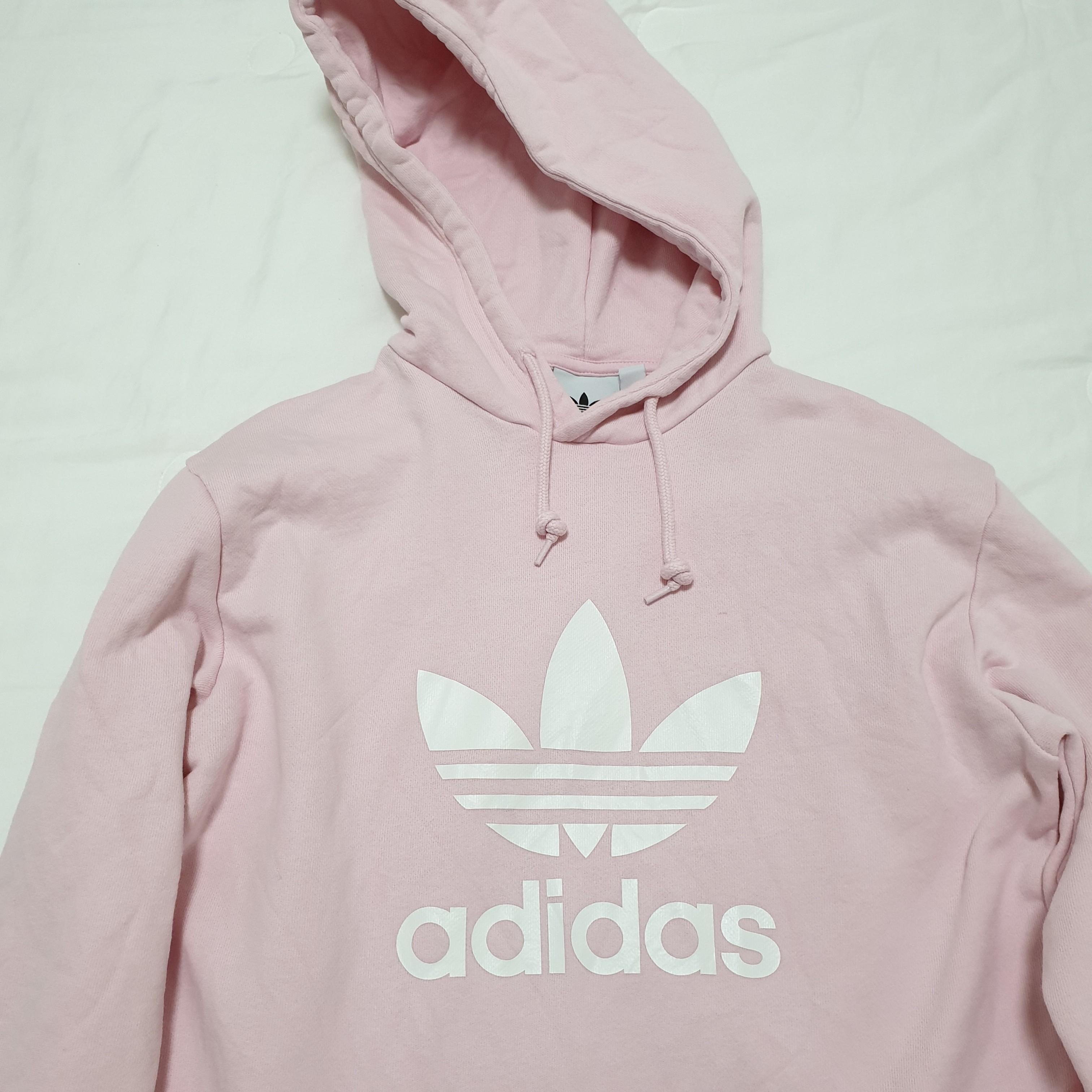 Adidas Women s Trefoil Hoodie Light Pink XS Women s Fashion