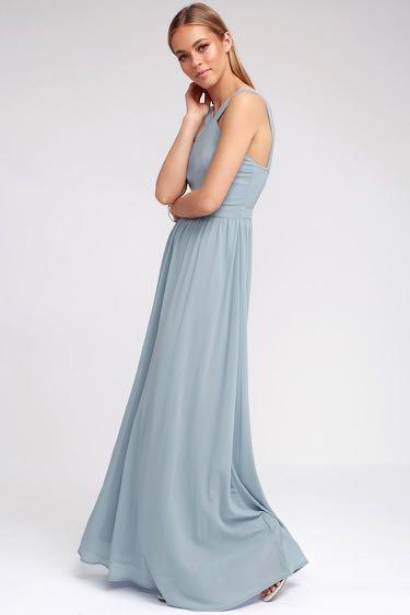 Air of romance on sale light blue maxi dress