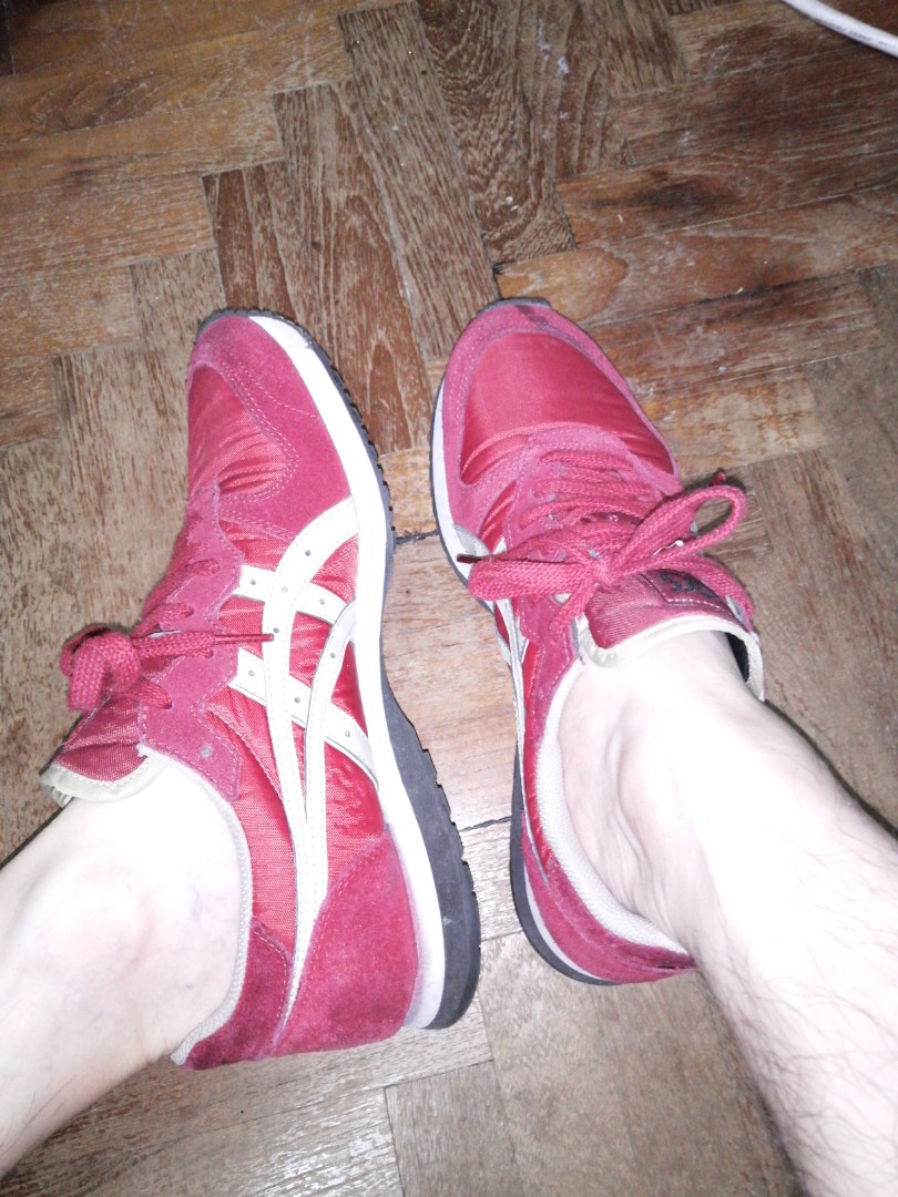 ASICS red velvet sneakers, Men's 