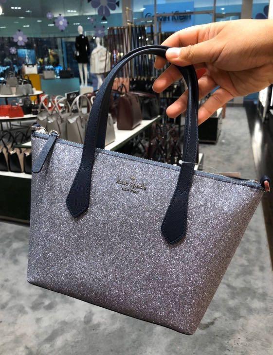 Authentic NEW Instock Kate Spade Small satchel Joeley Item WKRU6281 Color Black Dusknavy 11