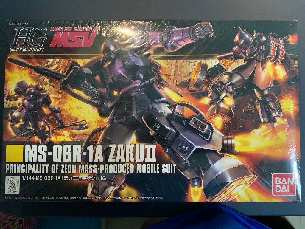 Bandai 1 144 Gundam Hg Series Gundam Ms 06r 1a Zaku Ii Model Kit 151 Nib Toys Games Bricks Figurines On Carousell
